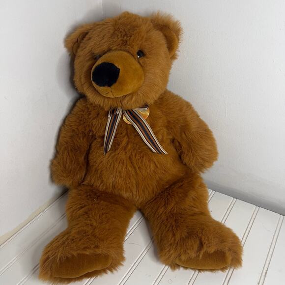 Vintage Soft Classics 1995 Large Russet Brown Stuffed Plush Bear Toy's R US - Picture 6 of 16